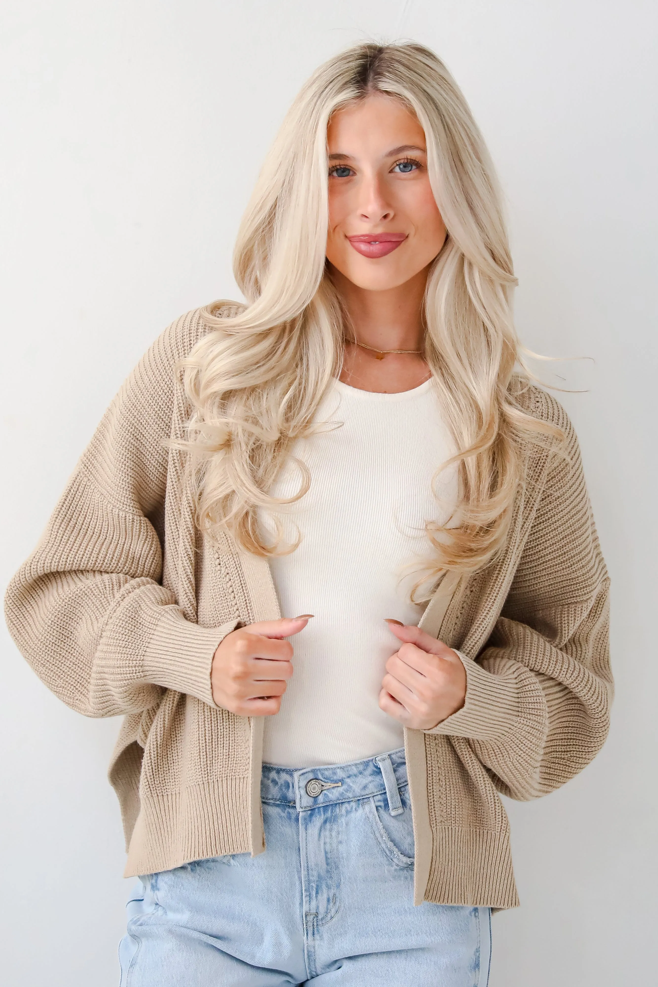 FINAL SALE - Completely Cozy Beige Sweater Cardigan