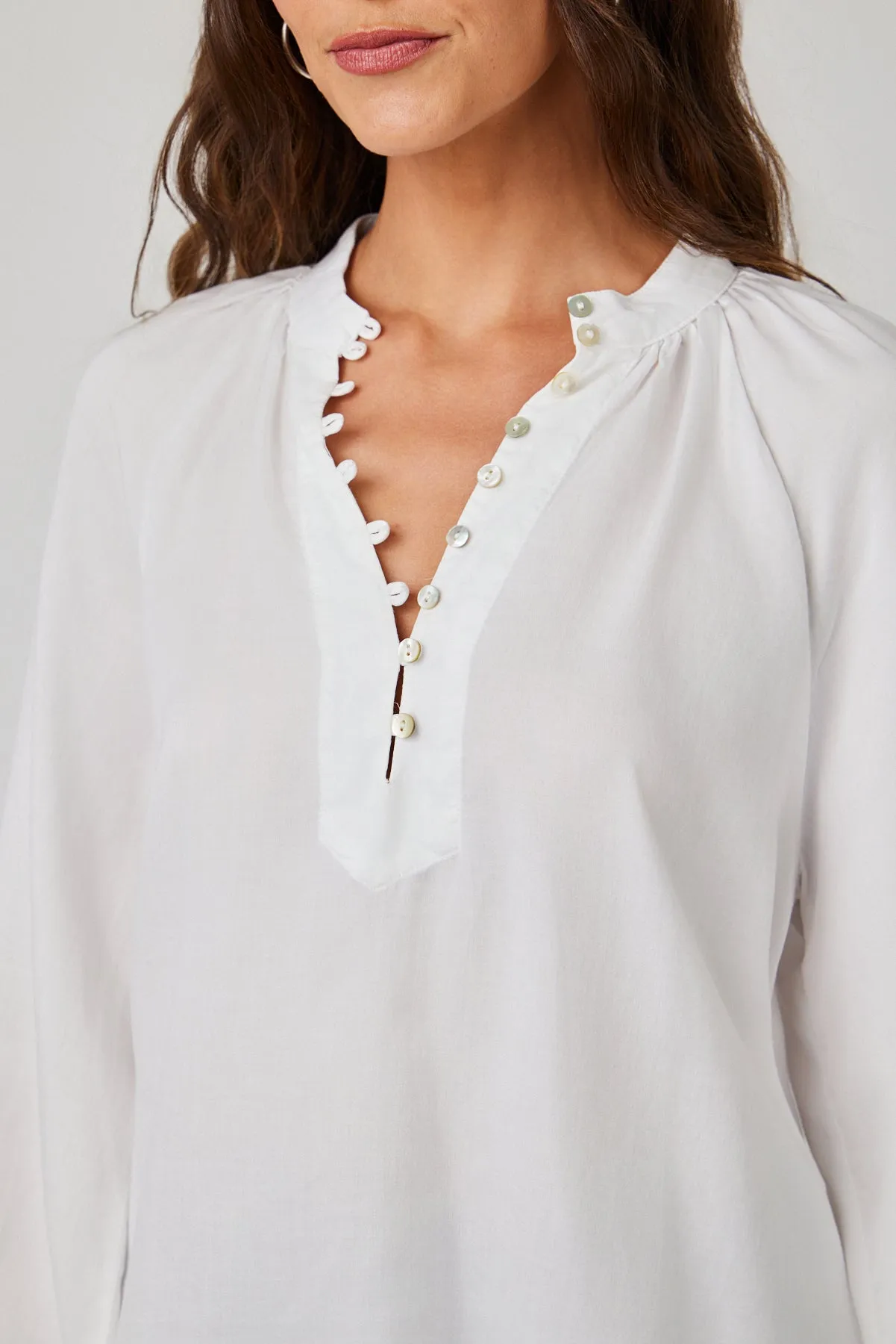 Flowy Pullover Raglan - White