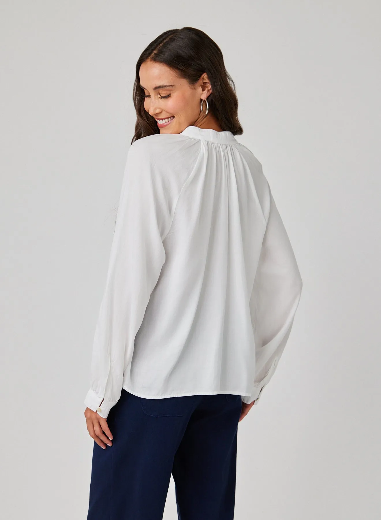 Flowy Pullover Raglan - White