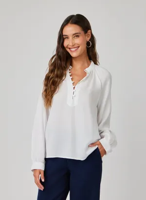 Flowy Pullover Raglan - White