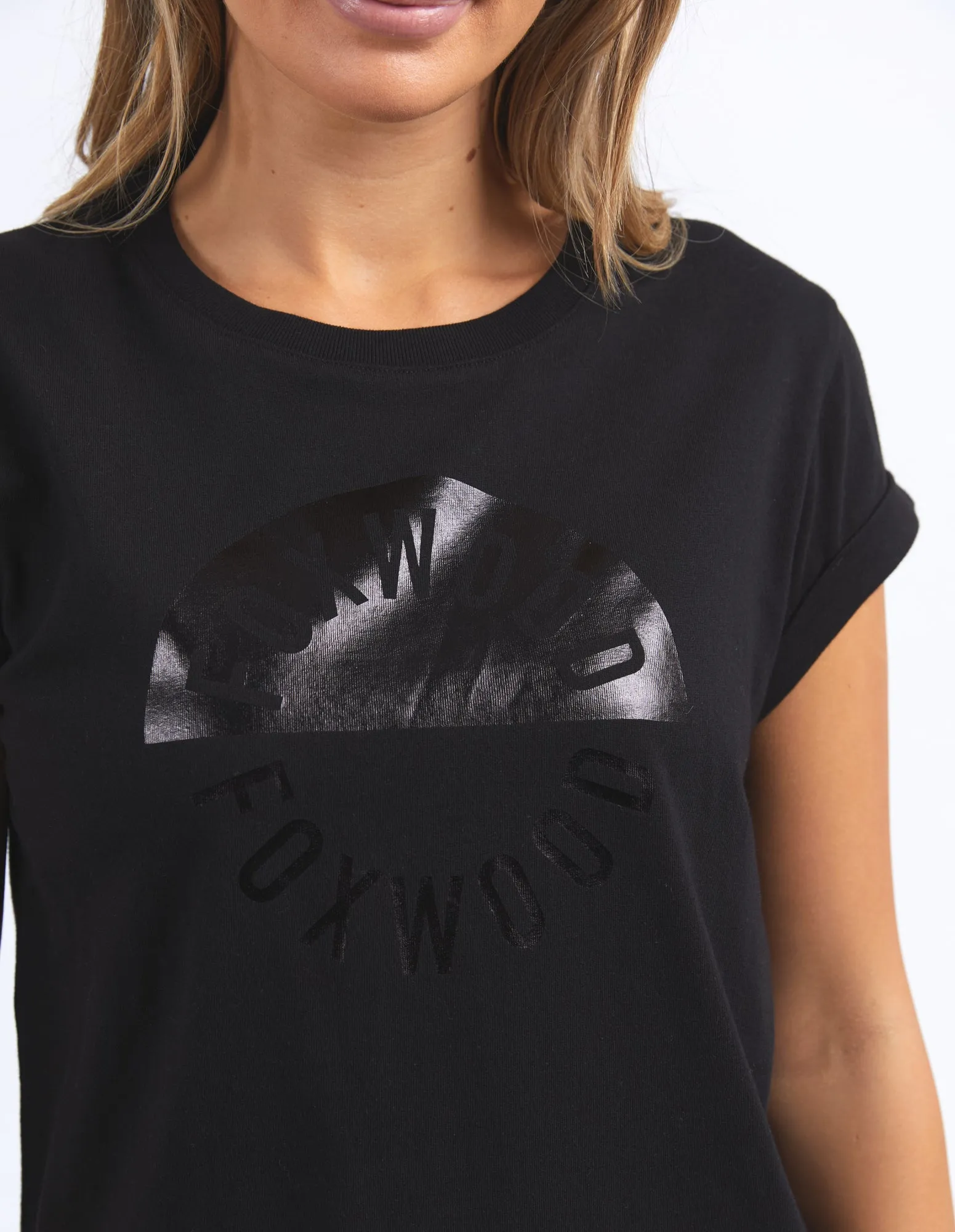 Foxwood Outline Tee Black