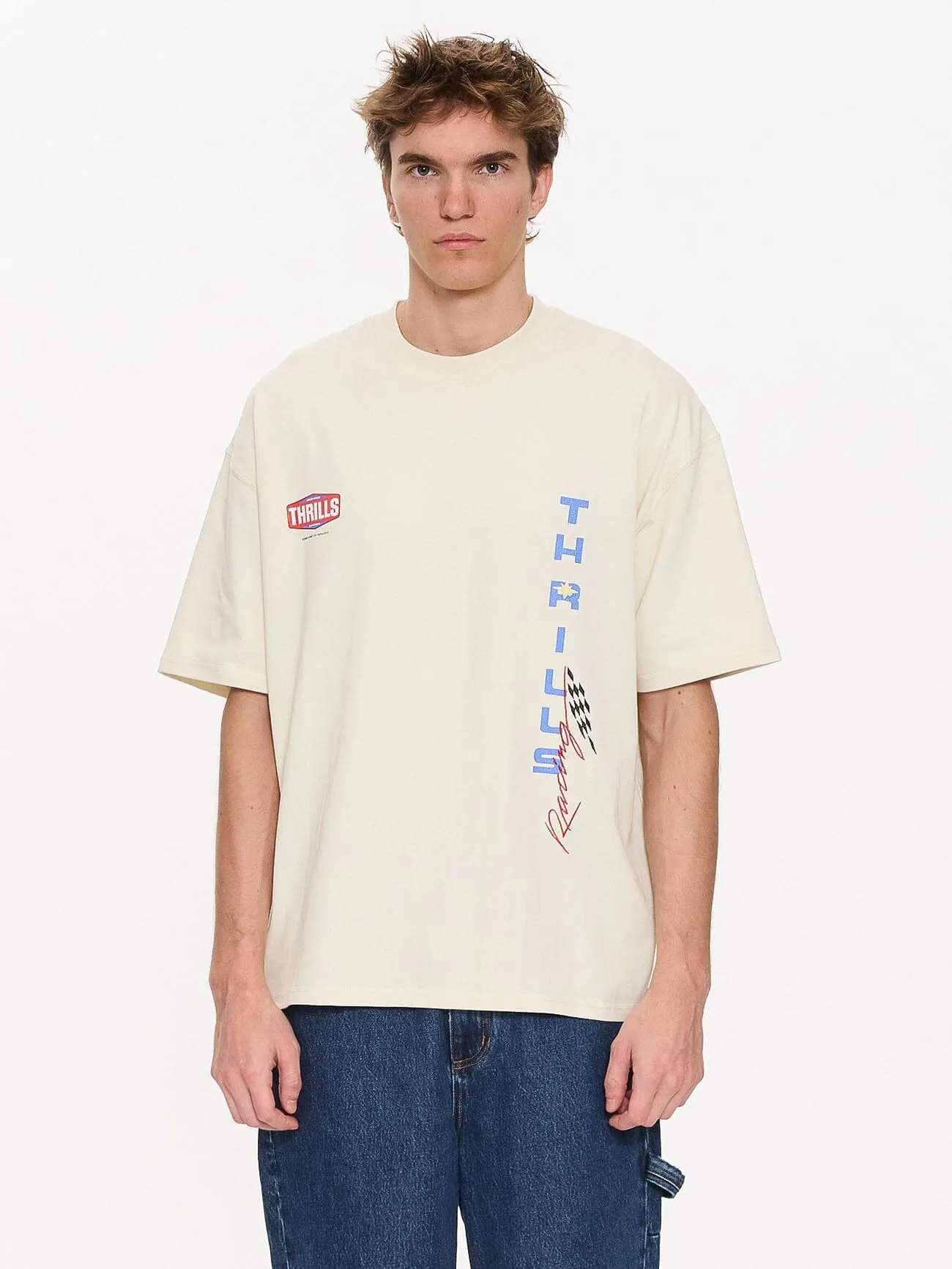Full Fury Box Fit Oversize Tee - Heritage White