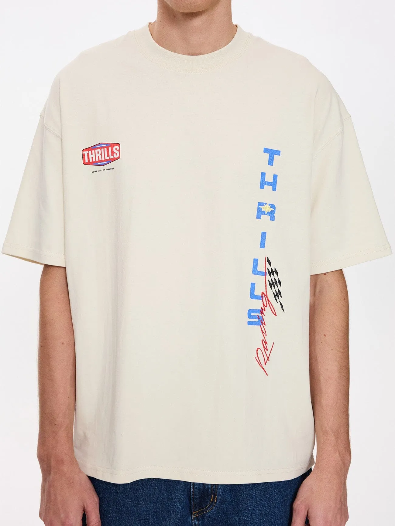 Full Fury Box Fit Oversize Tee - Heritage White