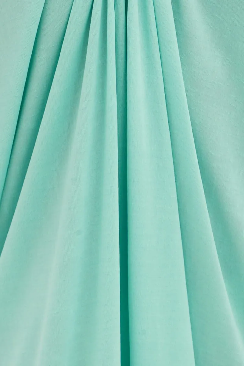Green V Neck Oversized Kaftan Beachwear