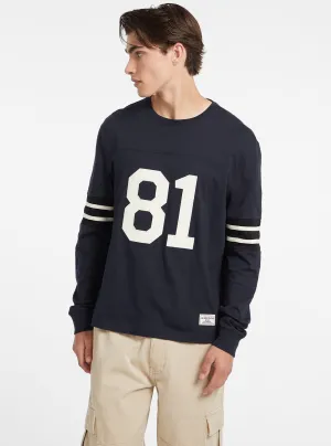 Guess Jeans Long Sleeve Crew Neck Reg Striped Tee