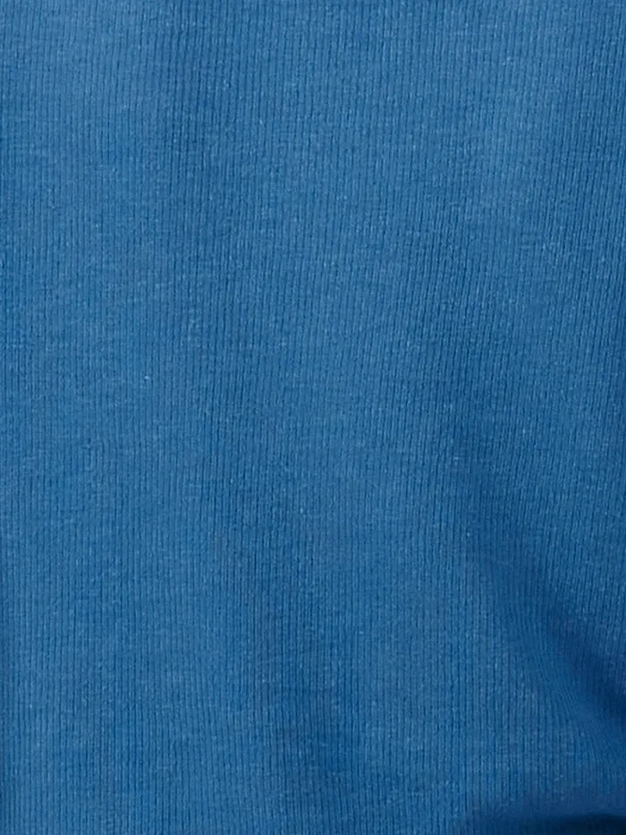 Hemp Paper Rib LS Mini Tee - Lapis Blue