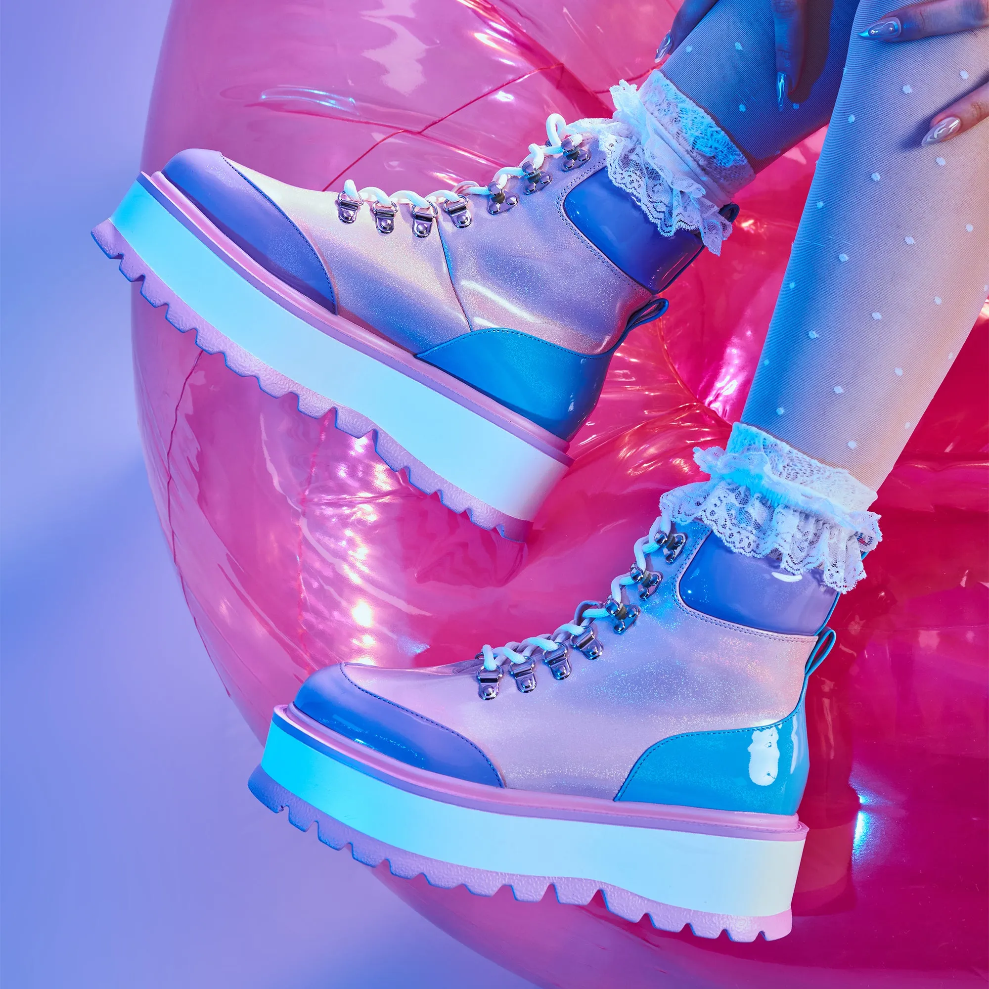 Kawaii Hydra Hi Shine Platform Boots