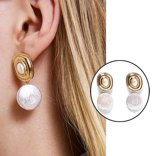 Korea Design Pearl Stud Earrings