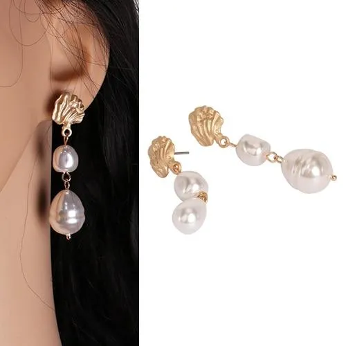 Korea Design Pearl Stud Earrings