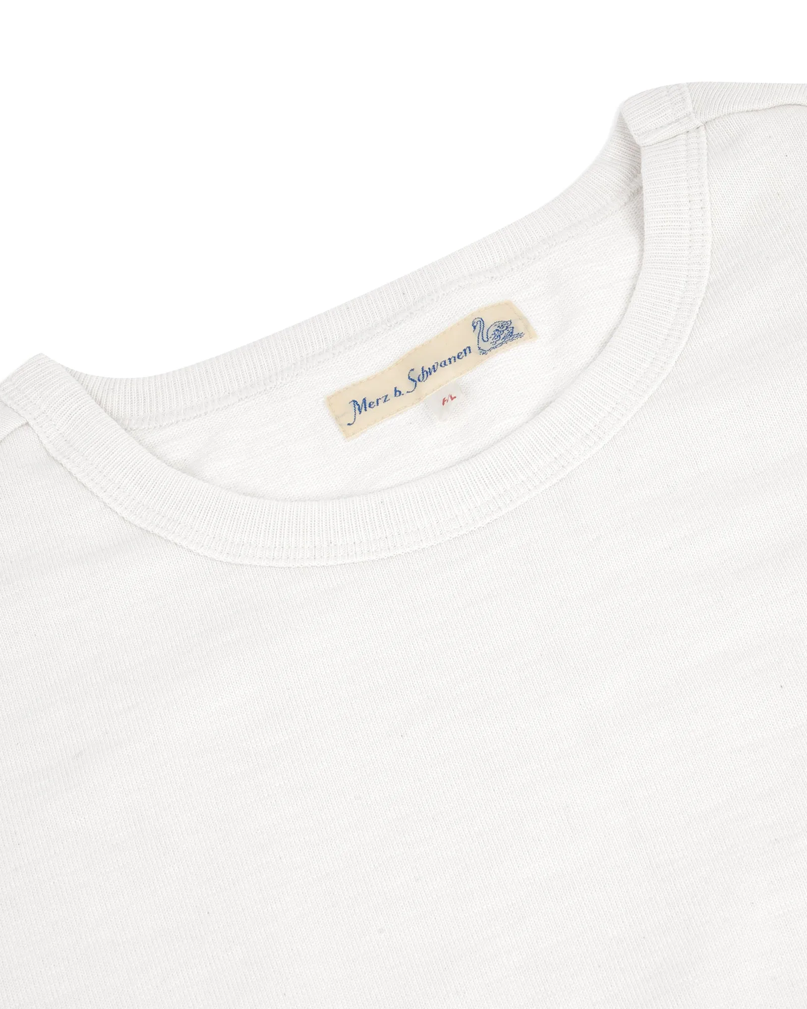Merz b. Schwanen Good Originals 2S14 10.7oz Relaxed Fit Loopwheeled Heavy Tee - White