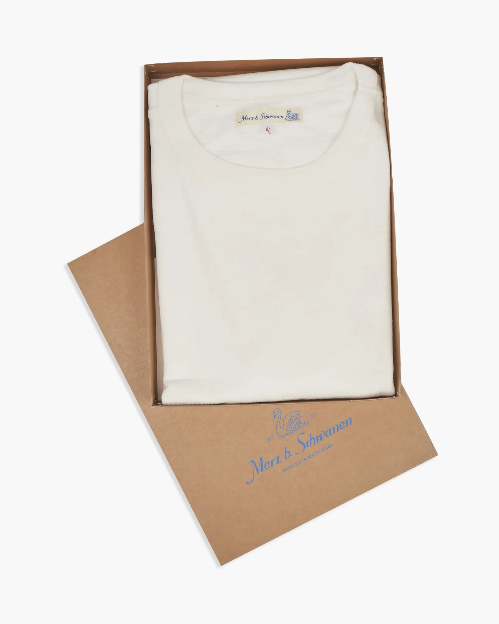 Merz b. Schwanen Good Originals 2S14 10.7oz Relaxed Fit Loopwheeled Heavy Tee - White