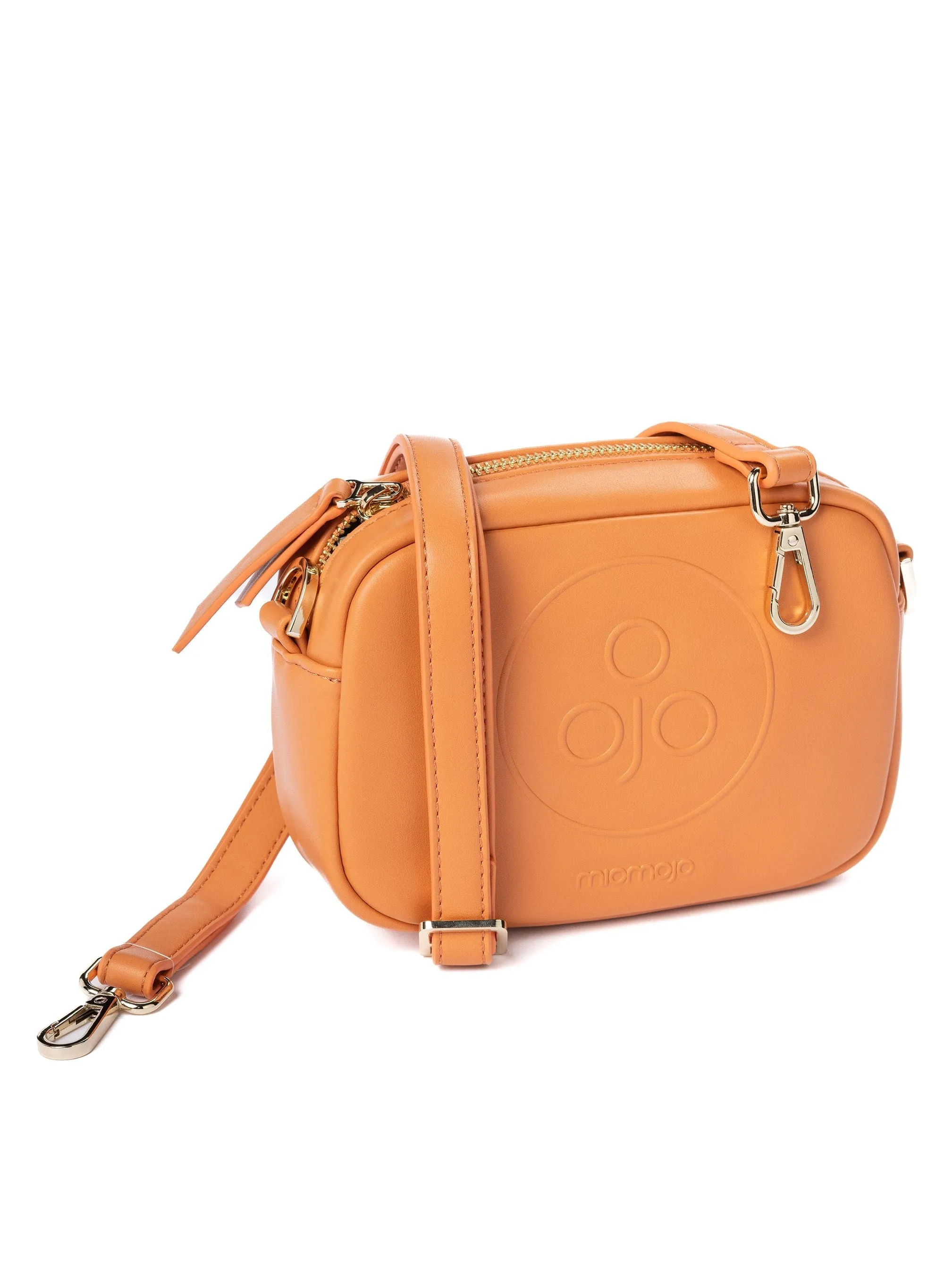 Mimi Mini Recycled Vegan Leather Crossbody Bag | Orange