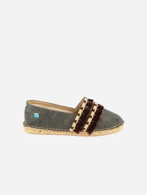 My Espadrille Cotton Vegan Tassel Pumps | Black