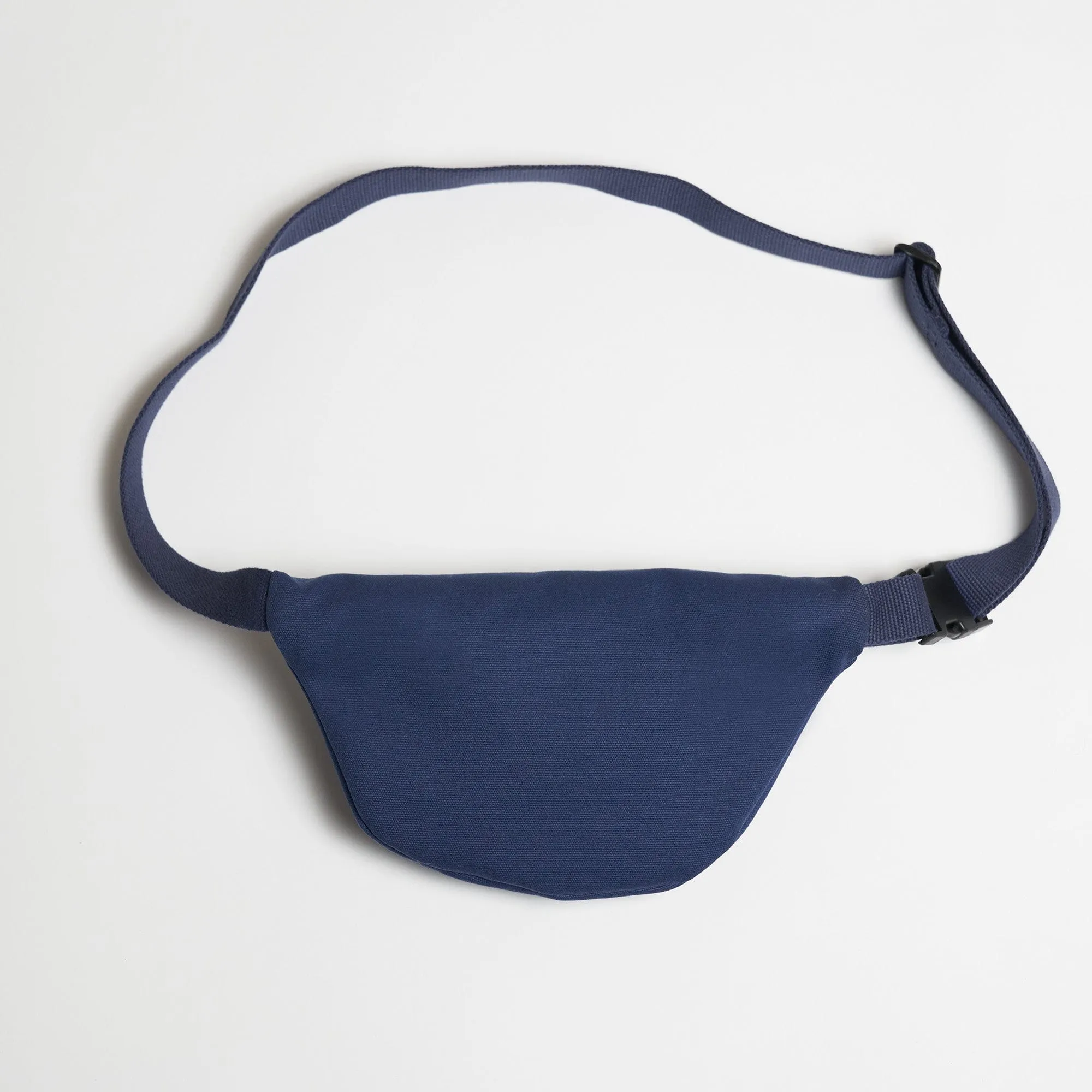 Natural Cotton Canvas Bum Bag | Navy Blue