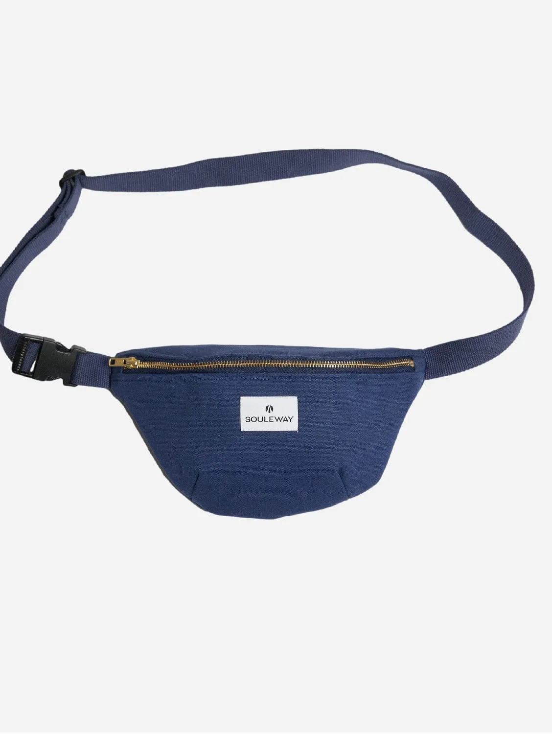 Natural Cotton Canvas Bum Bag | Navy Blue