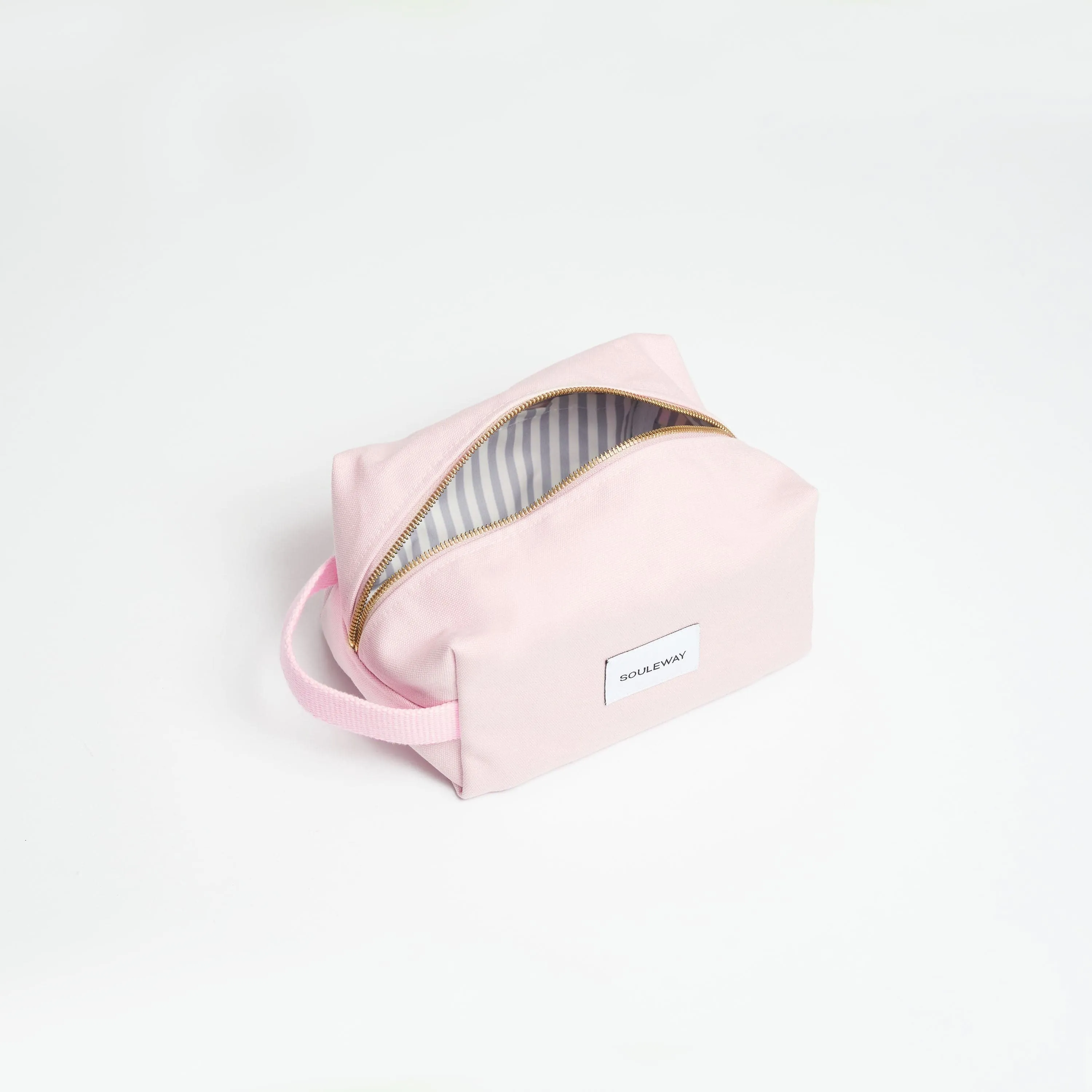 Natural Cotton Canvas Classic Washbag S | Blush Pink