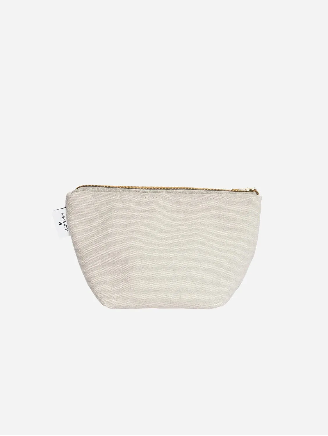Natural Cotton Canvas Cosmetic Bag | Desert Sand