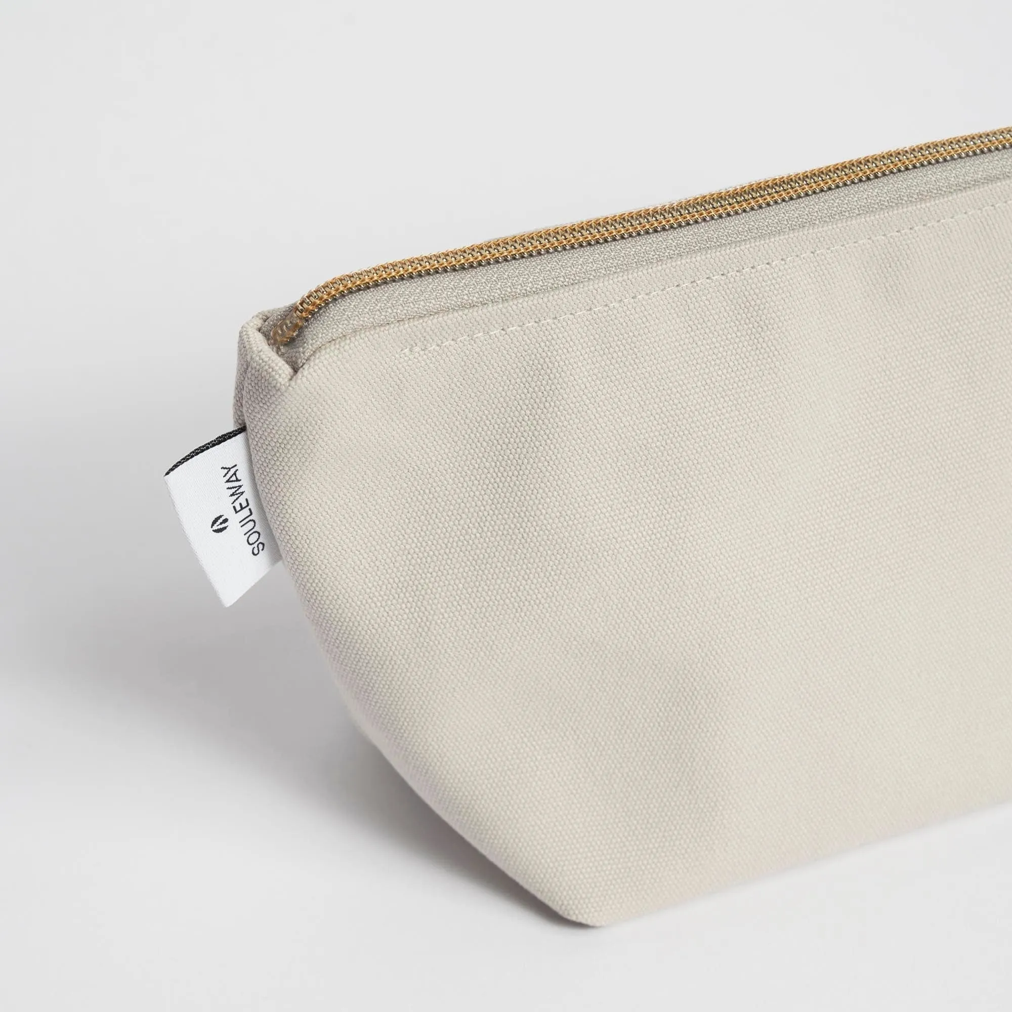 Natural Cotton Canvas Cosmetic Bag | Desert Sand