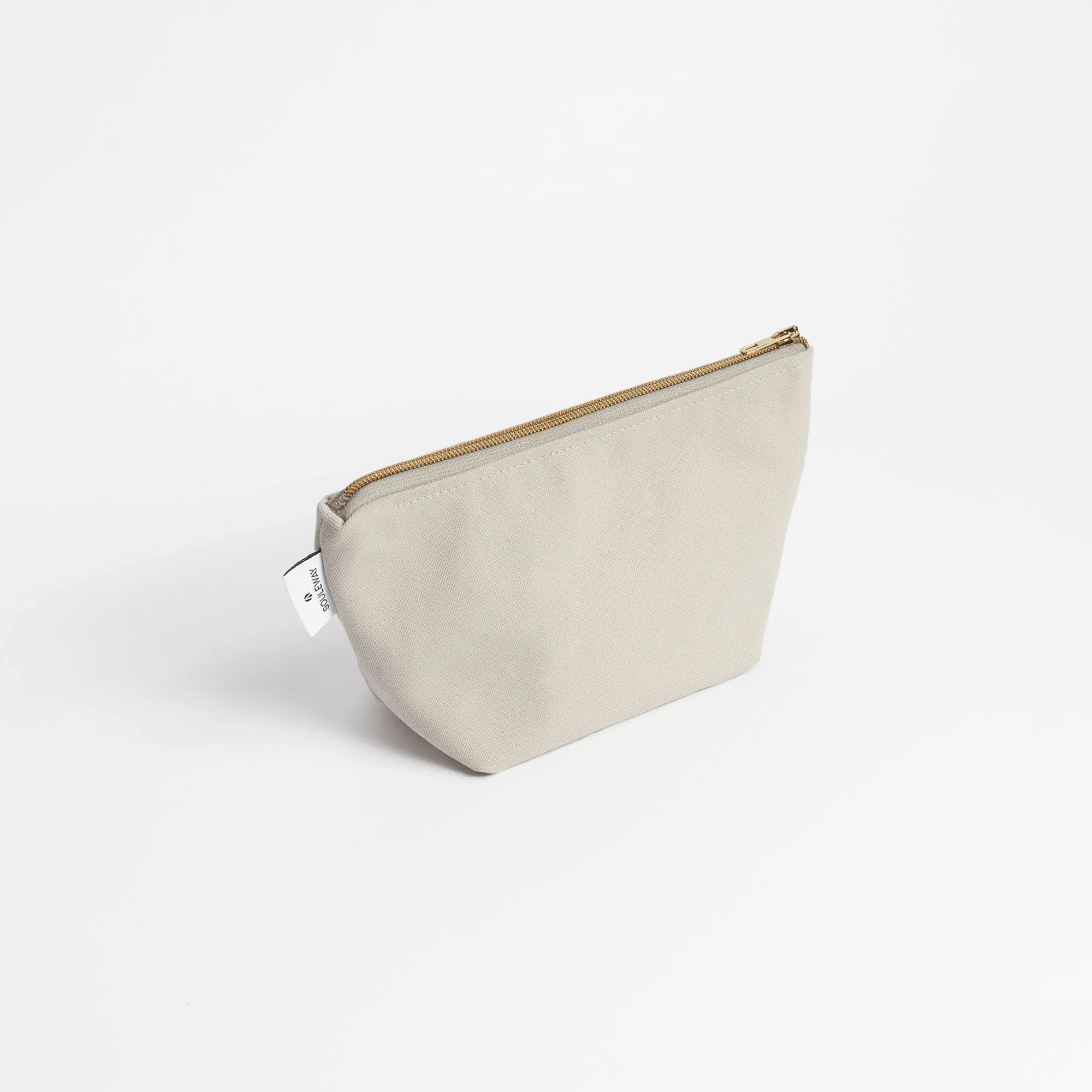 Natural Cotton Canvas Cosmetic Bag | Desert Sand