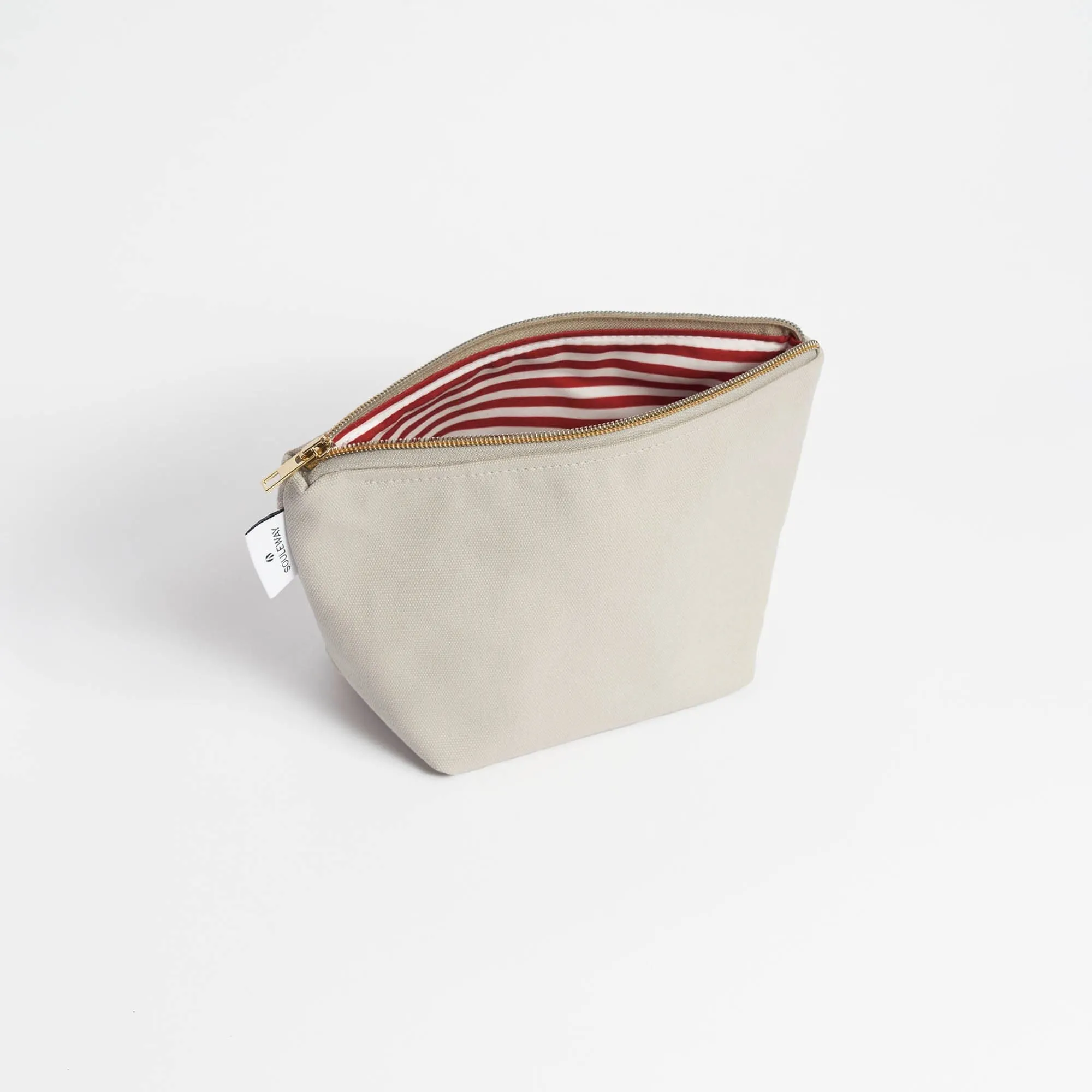 Natural Cotton Canvas Cosmetic Bag | Desert Sand