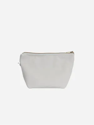 Natural Cotton Canvas Cosmetic Bag | Dust Grey
