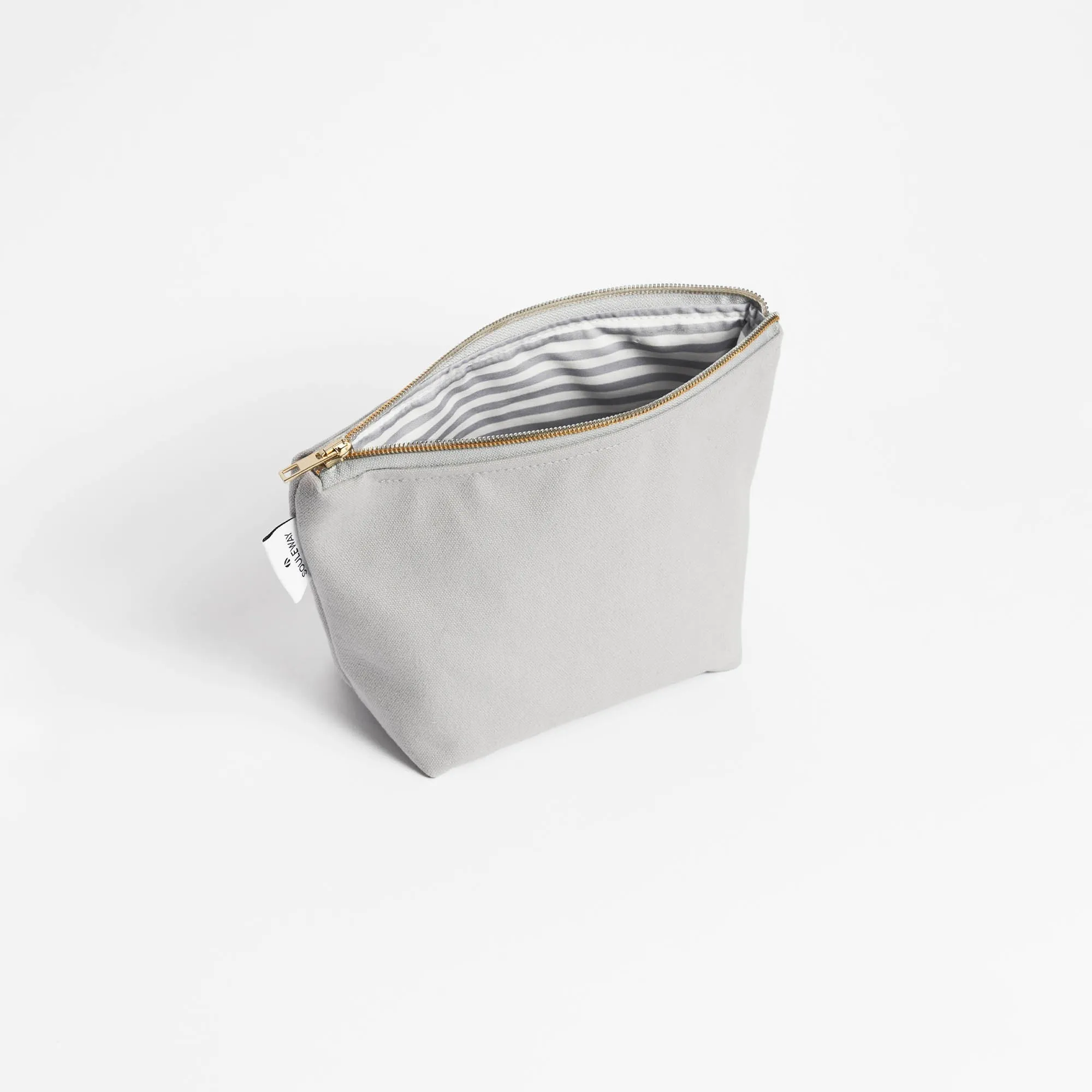 Natural Cotton Canvas Cosmetic Bag | Dust Grey