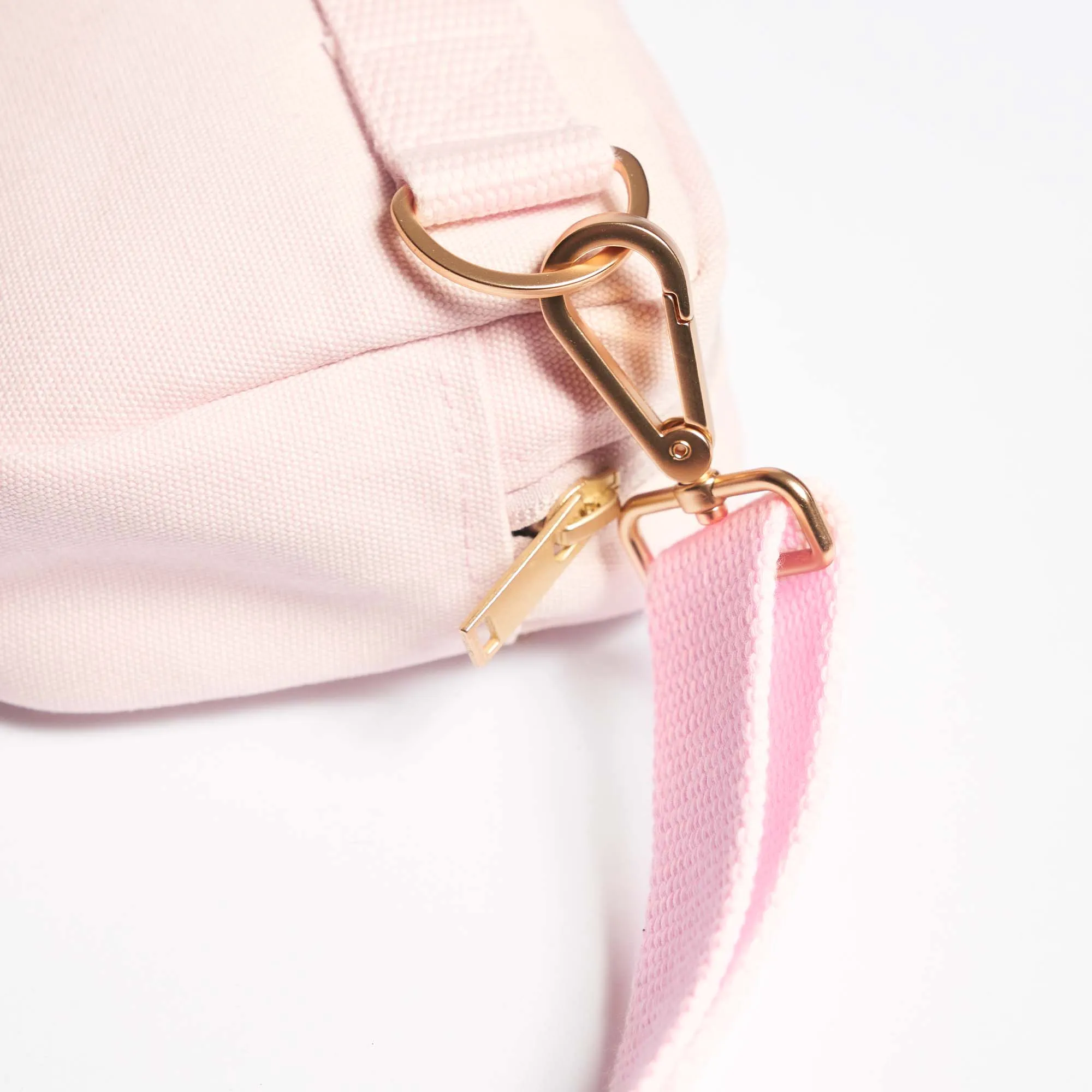Natural Cotton Canvas Hip Bag | Blush Pink