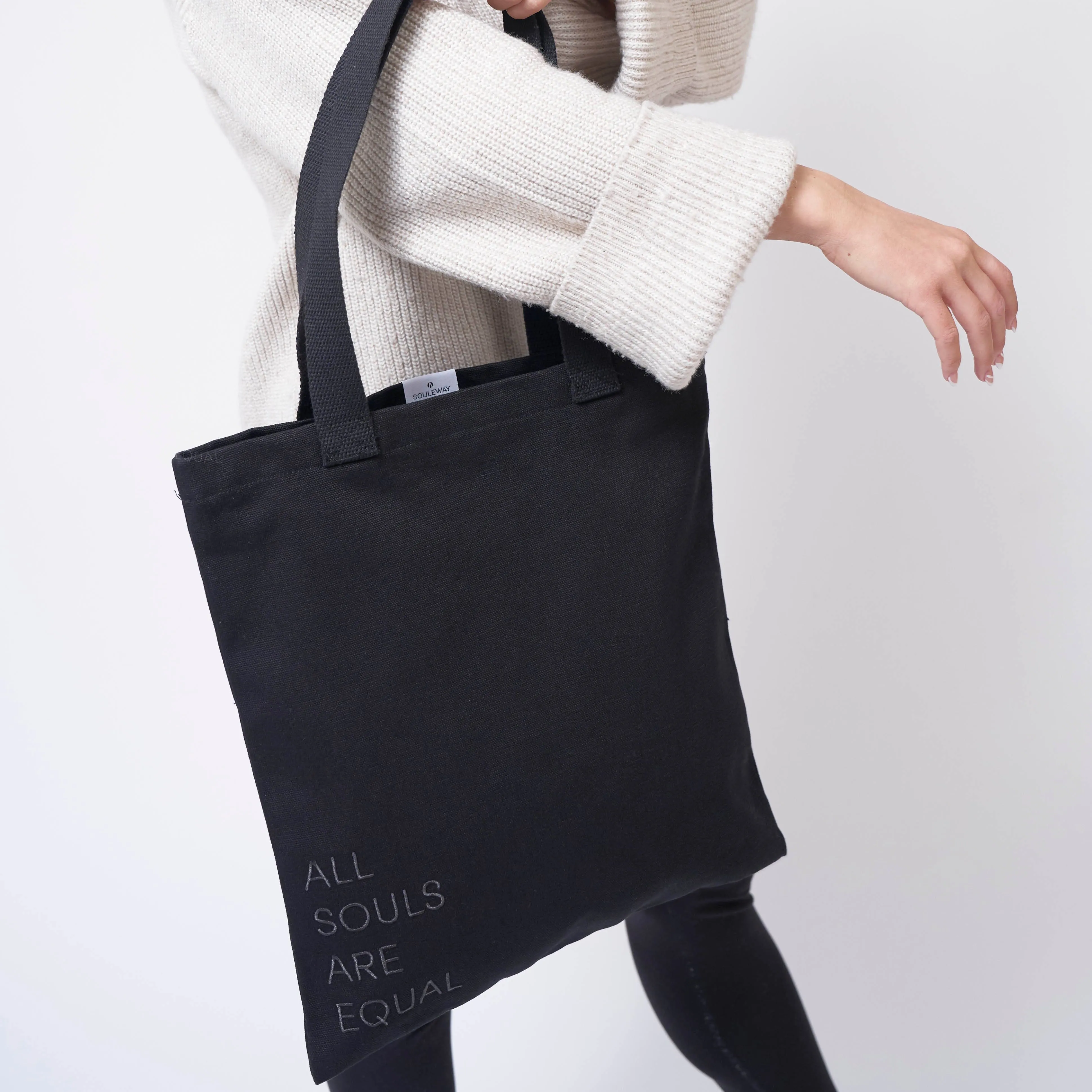 Natural Cotton Canvas Jute Bag | Black Pride Edition