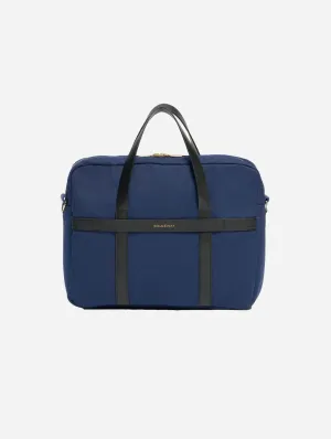 Natural Cotton Canvas Laptop Bag | Navy Blue
