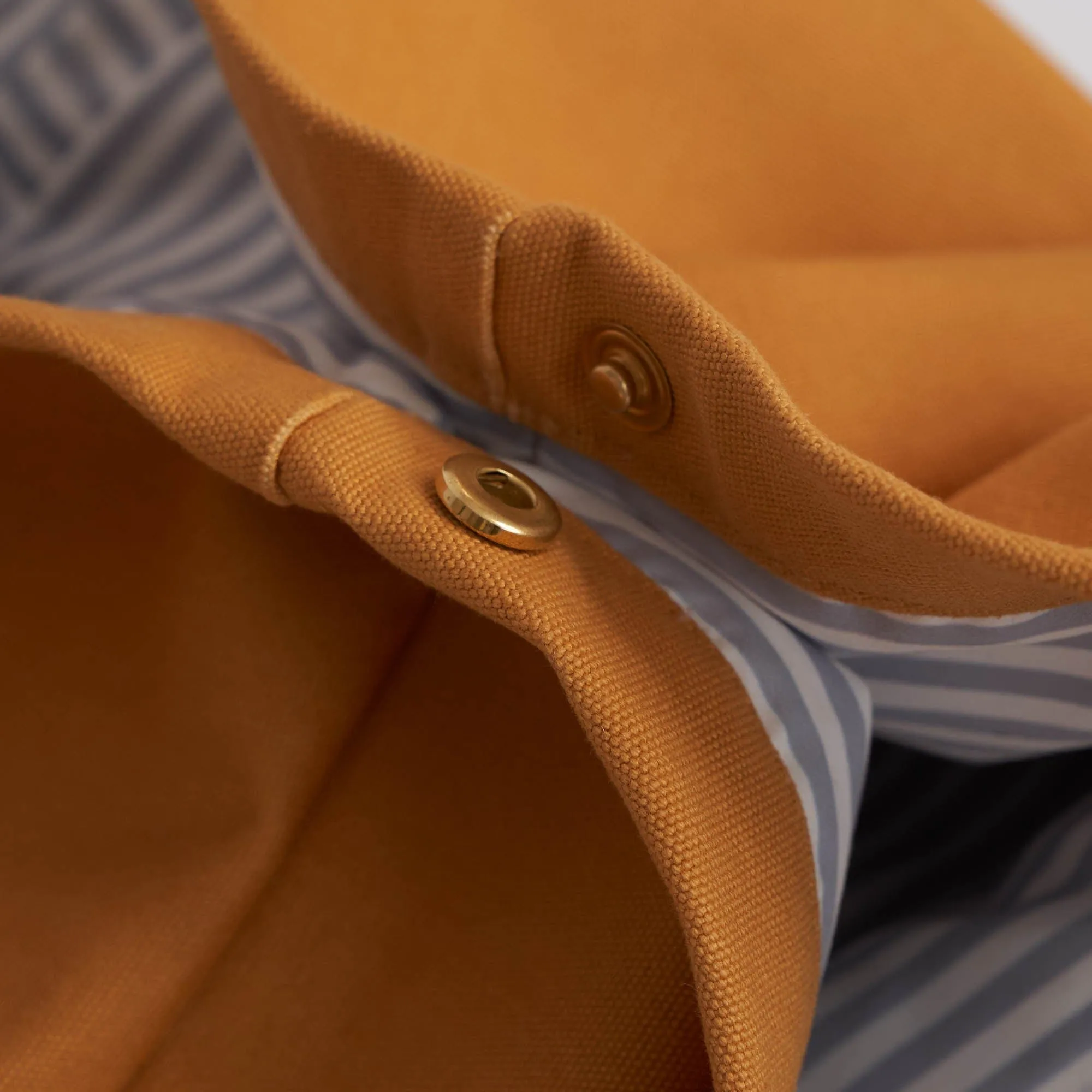 Natural Cotton Canvas Shopper | Mustard