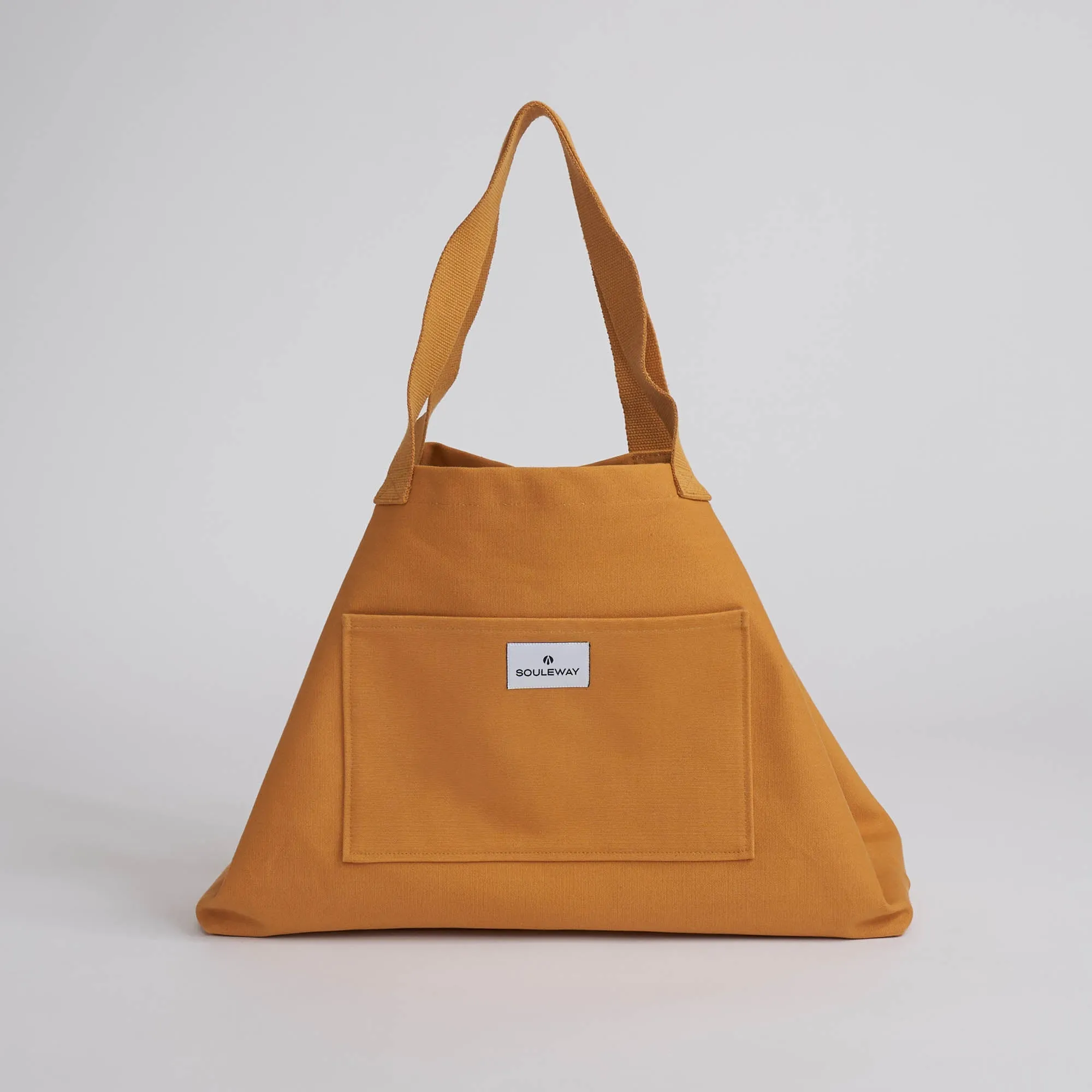 Natural Cotton Canvas Shopper | Mustard