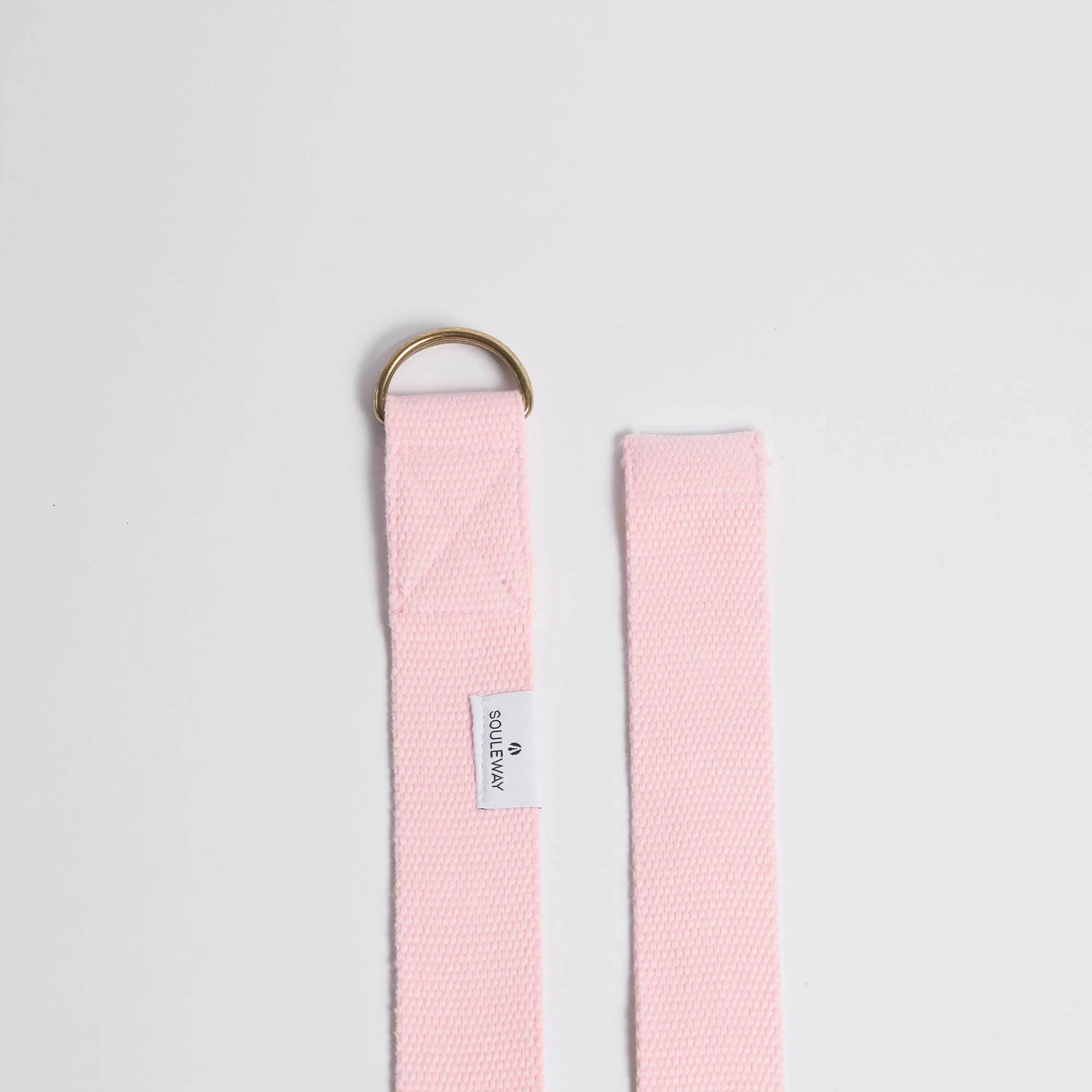 Natural Cotton Yoga Strap | Blush Pink