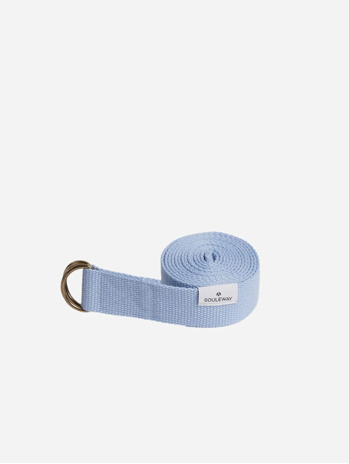 Natural Cotton Yoga Strap | Dusty Blue