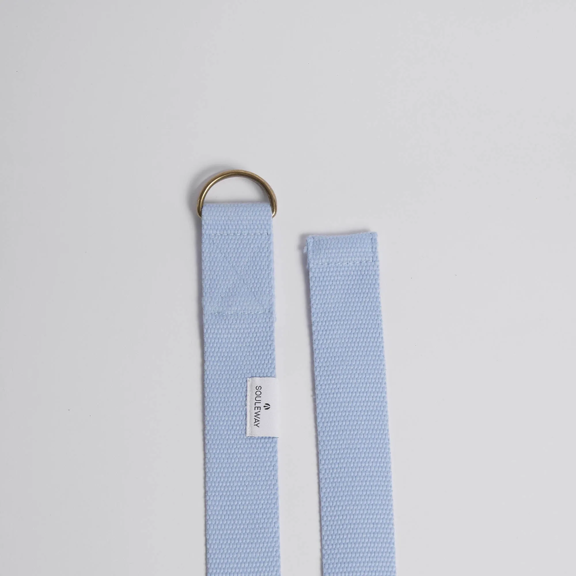 Natural Cotton Yoga Strap | Dusty Blue
