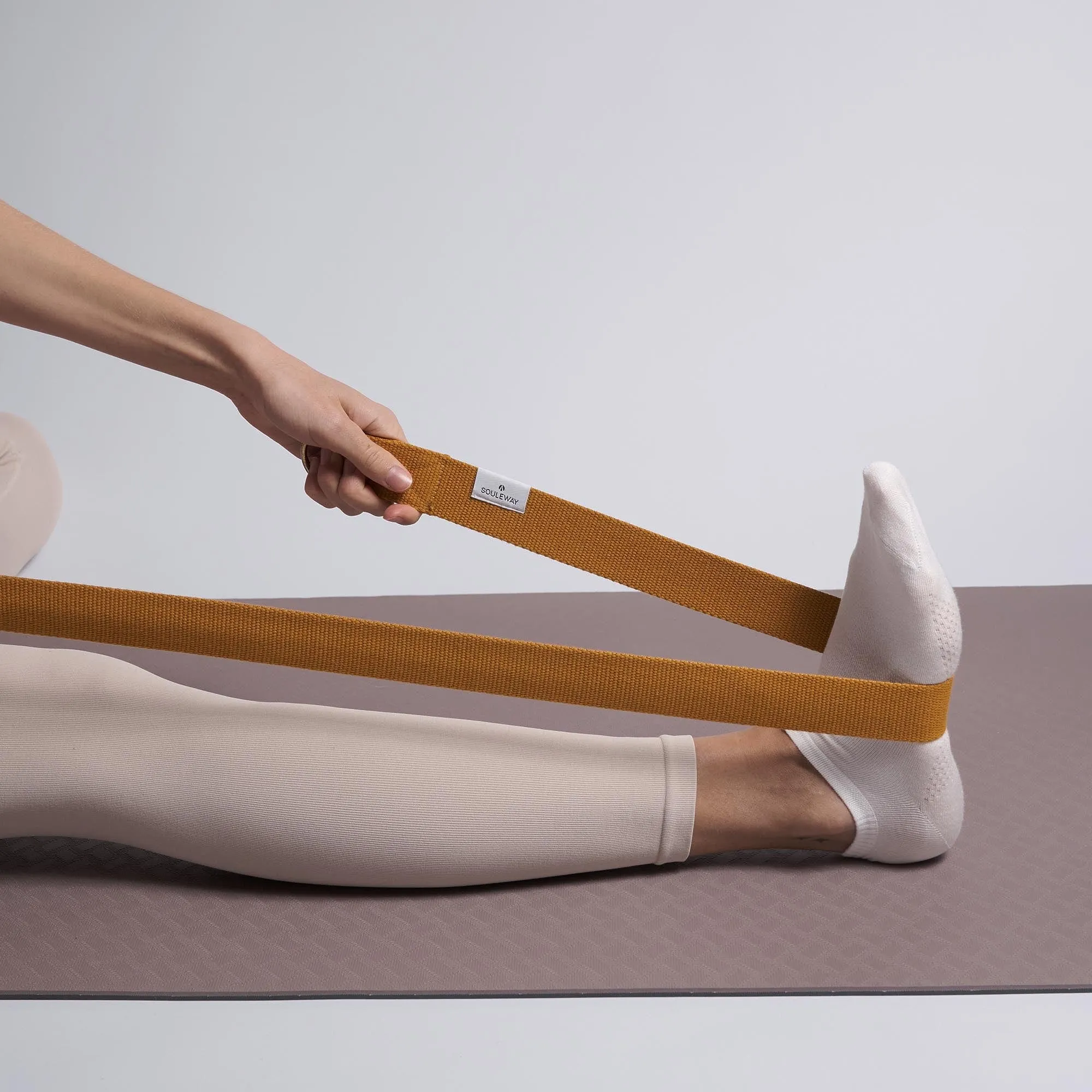 Natural Cotton Yoga Strap | Mustard Yellow
