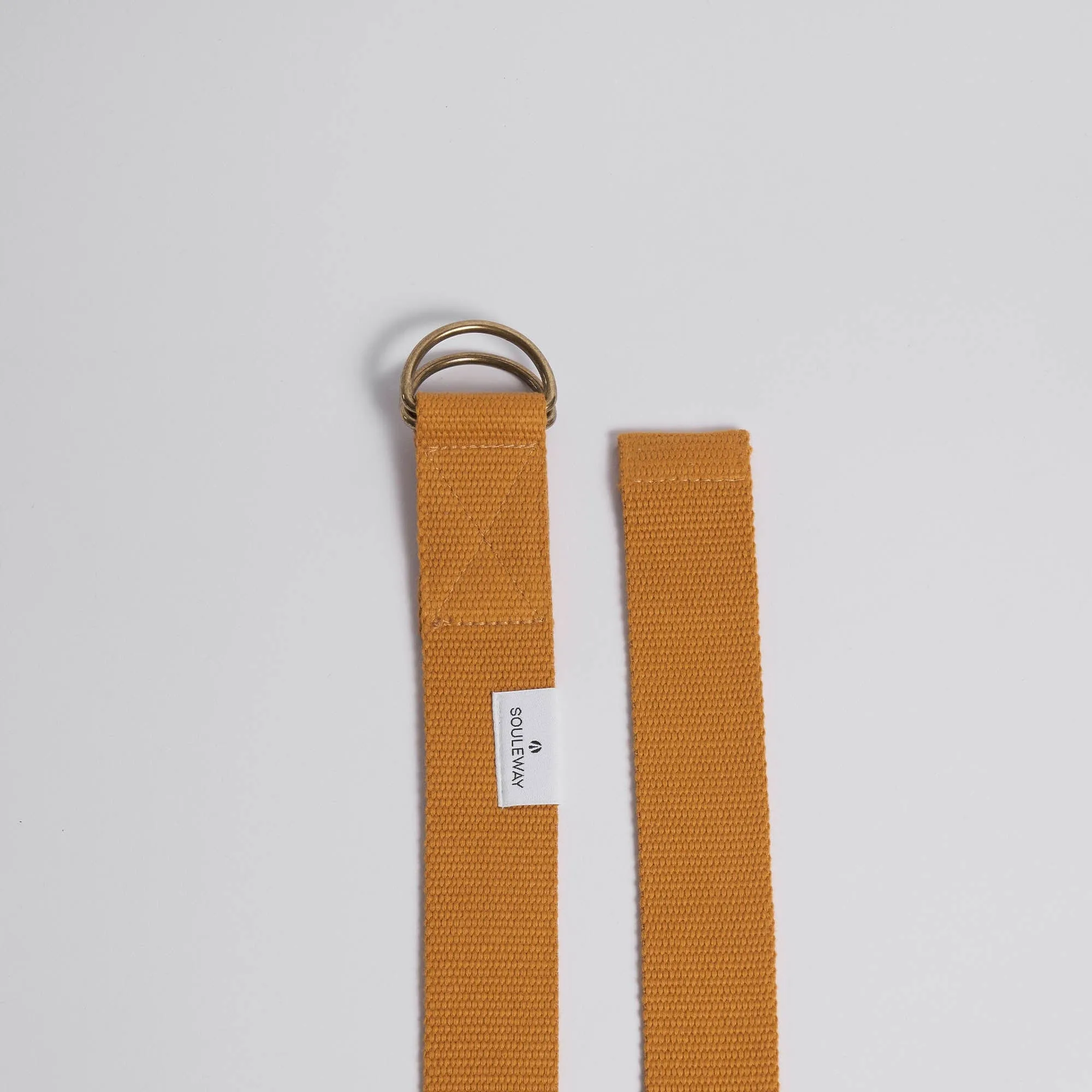 Natural Cotton Yoga Strap | Mustard Yellow