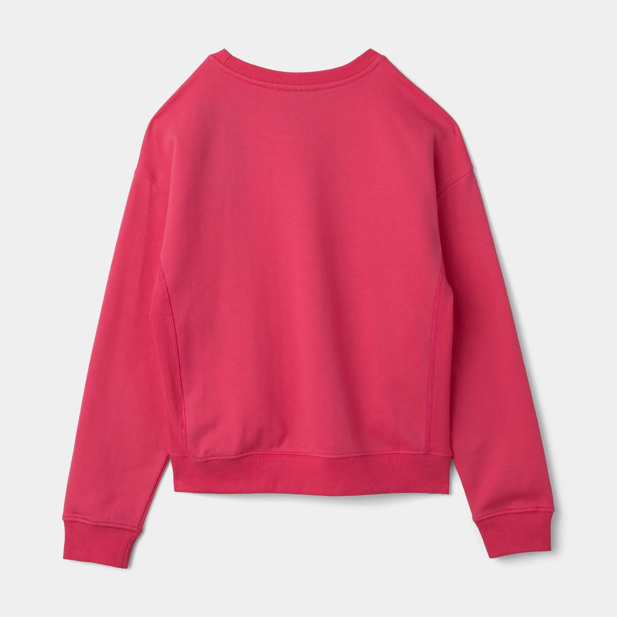 New Balance Junior Girls' Boxy Ribbed Crewneck / Dragon Berry