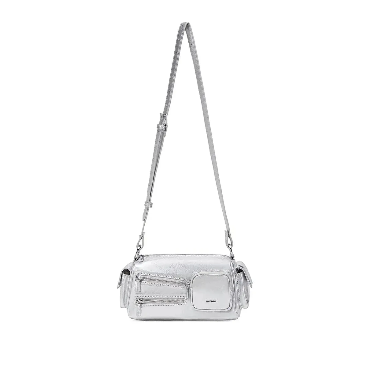 Nova Vegan Leather Shoulder Bag | Silver