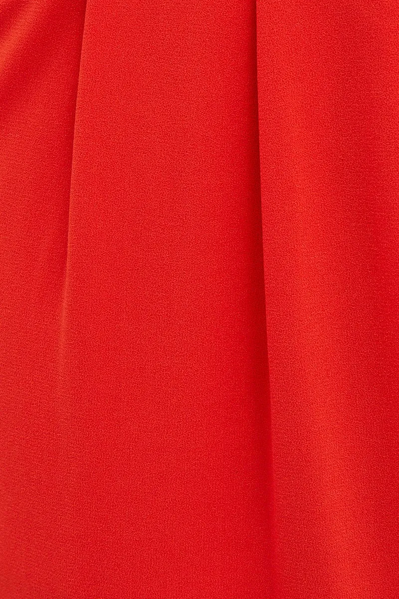 Orange Wide Leg Pants High Rise