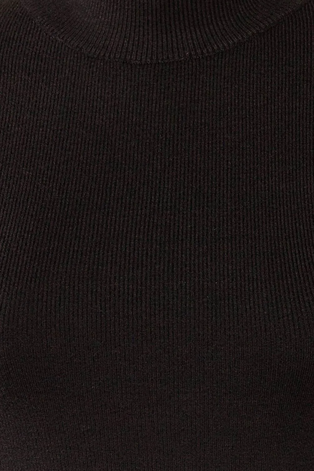 Palermo Black | Short Sleeve Mock Neck Top