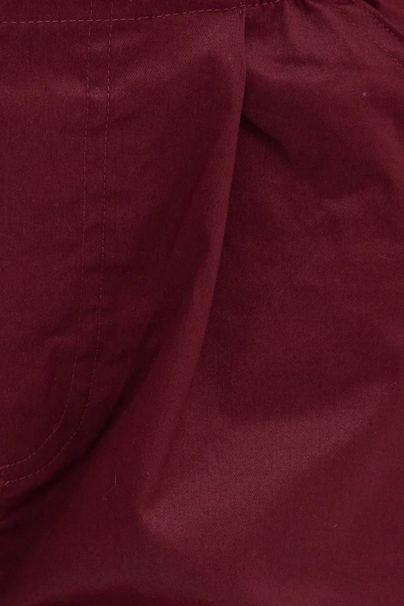 Purple Parachute Cargo Pants Low Rise