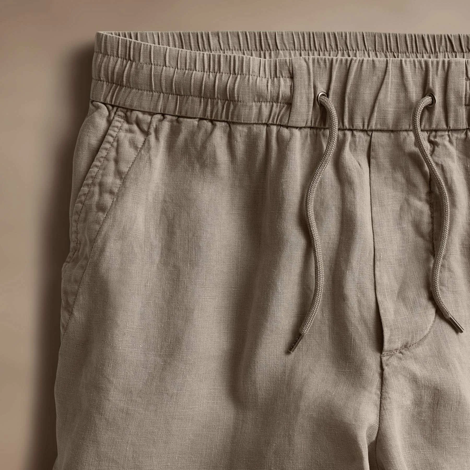 Relaxed Fit Linen Short - Mineral Pigment