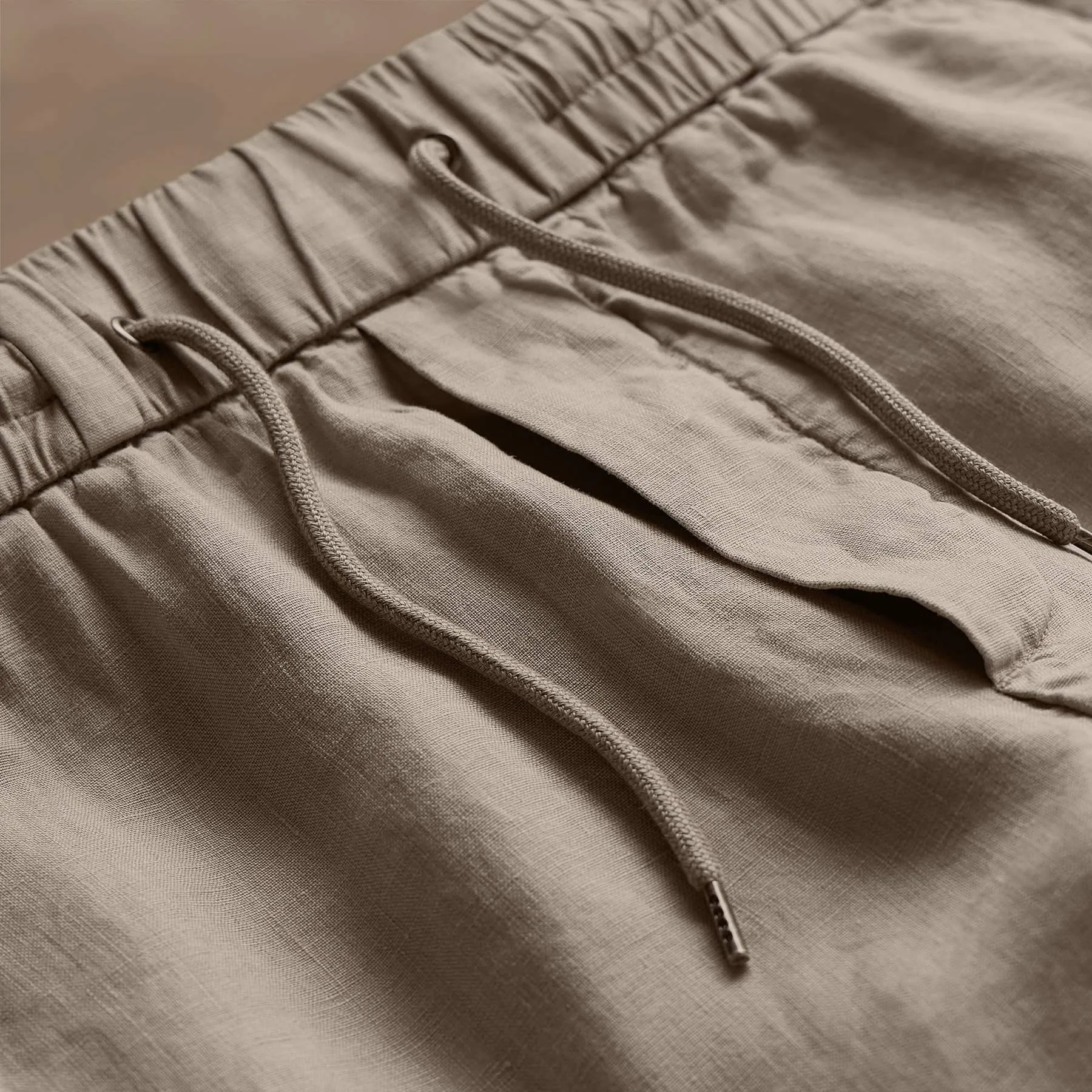 Relaxed Fit Linen Short - Mineral Pigment
