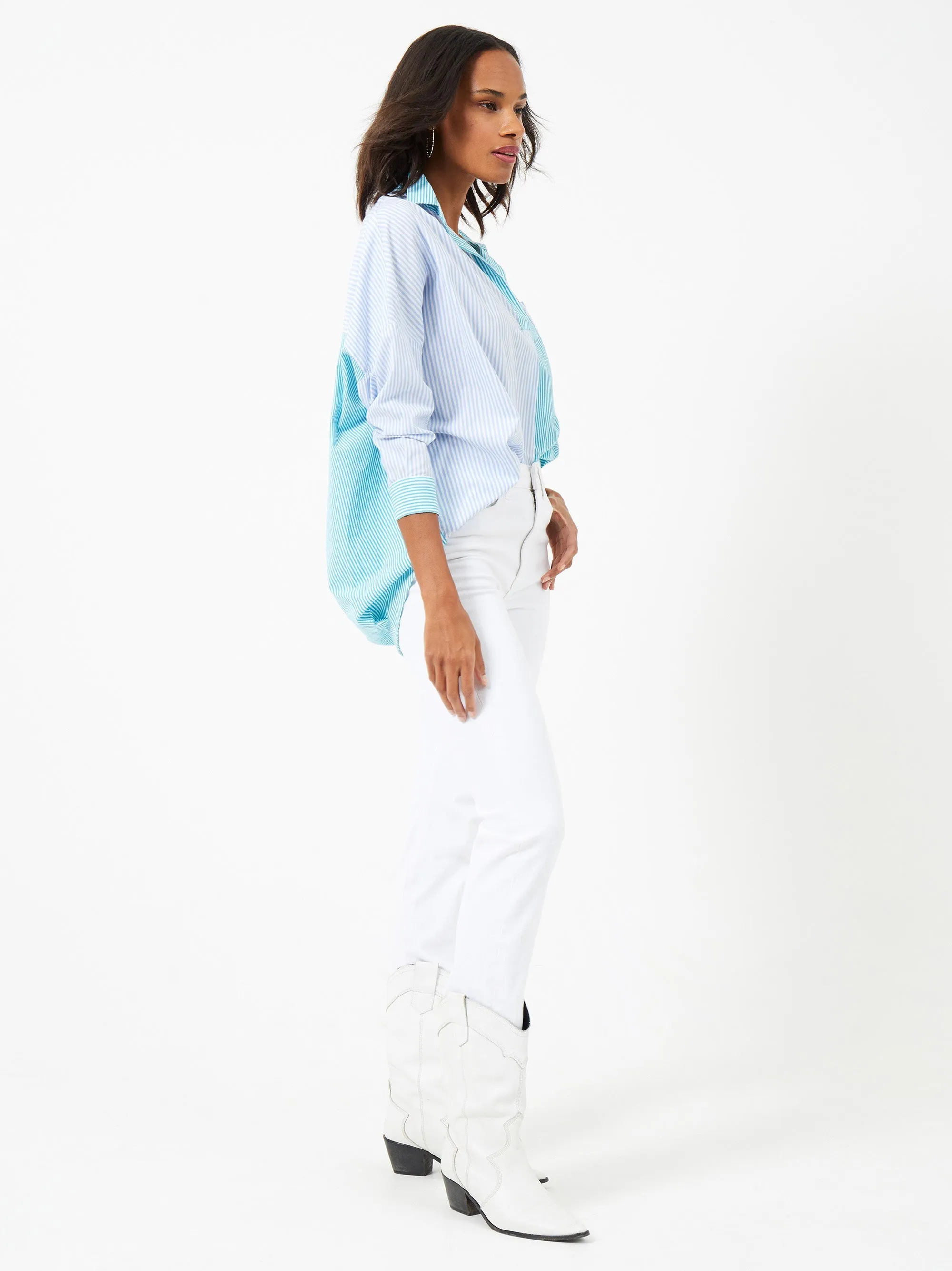 Rhodes Poplin Popover Stripe Shirt