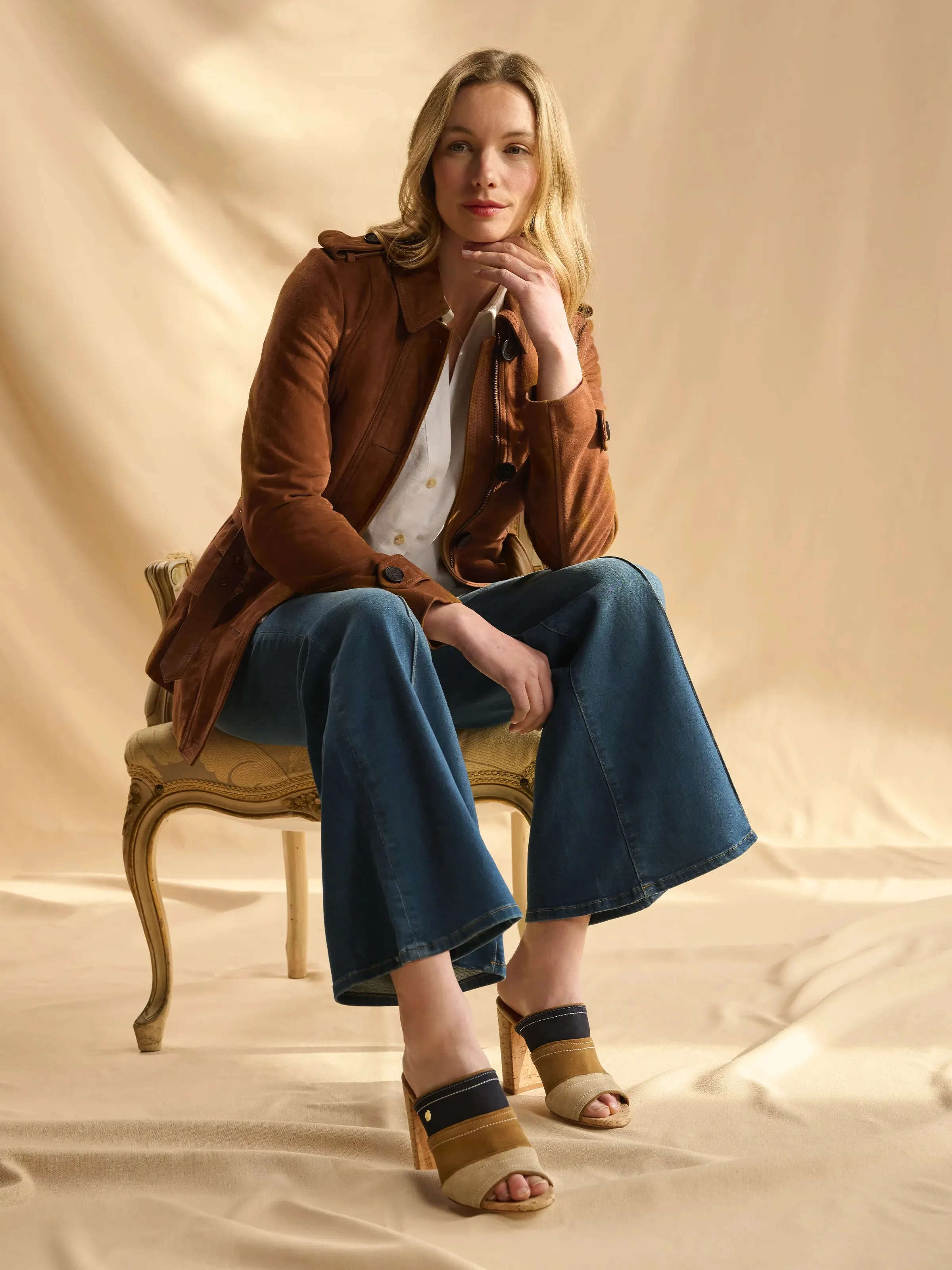 Santorini Heeled Mule - Tri-Colour