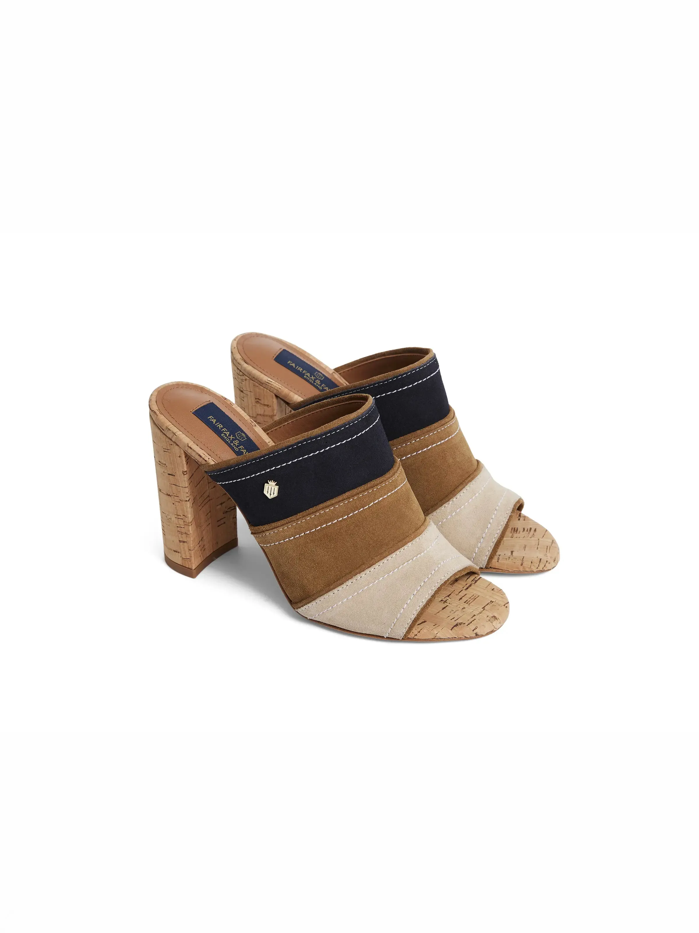 Santorini Heeled Mule - Tri-Colour