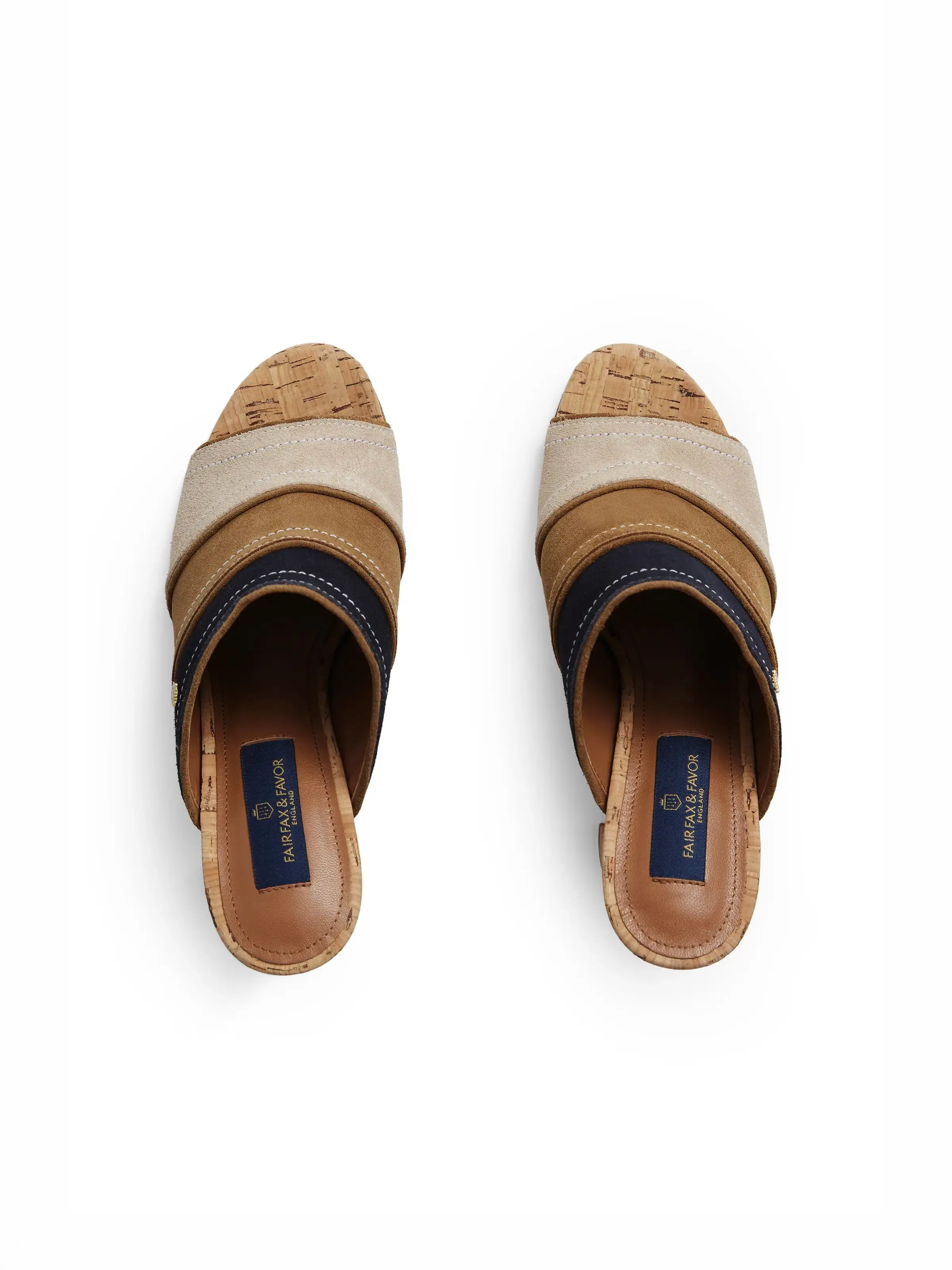 Santorini Heeled Mule - Tri-Colour