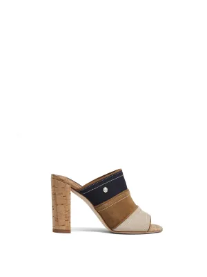 Santorini Heeled Mule - Tri-Colour