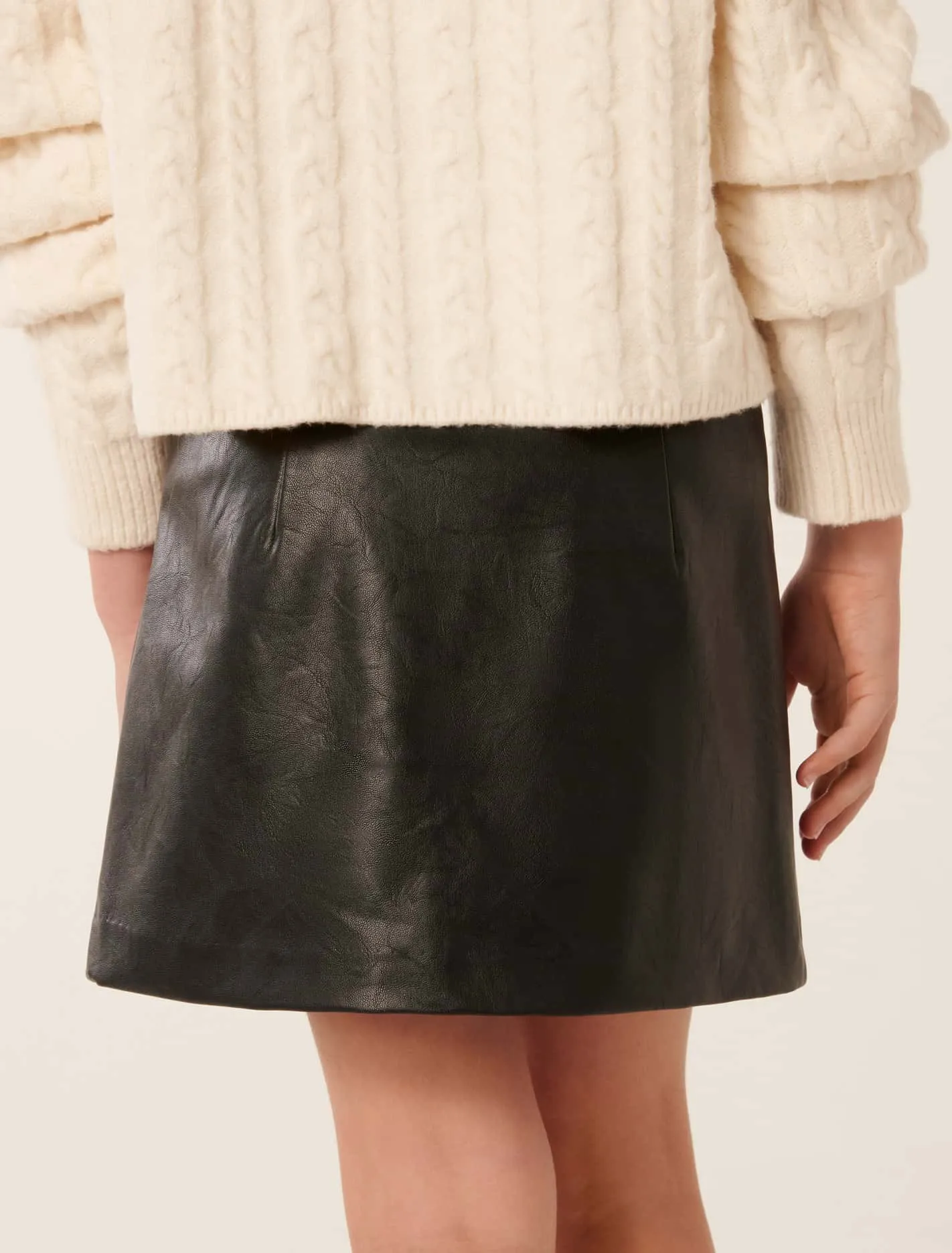 Sharita Teen Faux Leather Mini Skirt