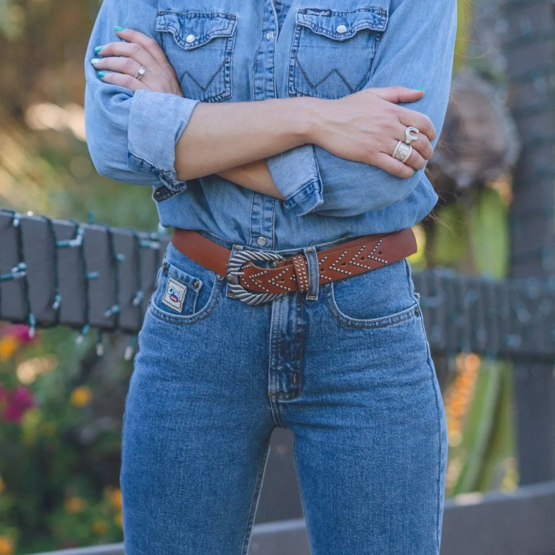 Silver Studded Statement Belt